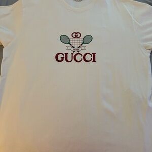 Gucci Cream Crew Neck T-Shirt